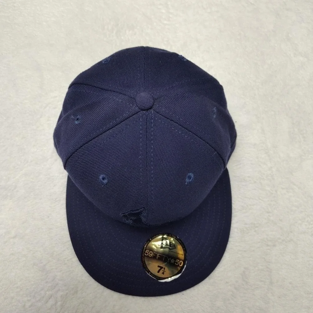 St. Louis Cardinals Hat Cap Fitted Mens 7 1/4 Blue MLB Baseball New Era Big Logo